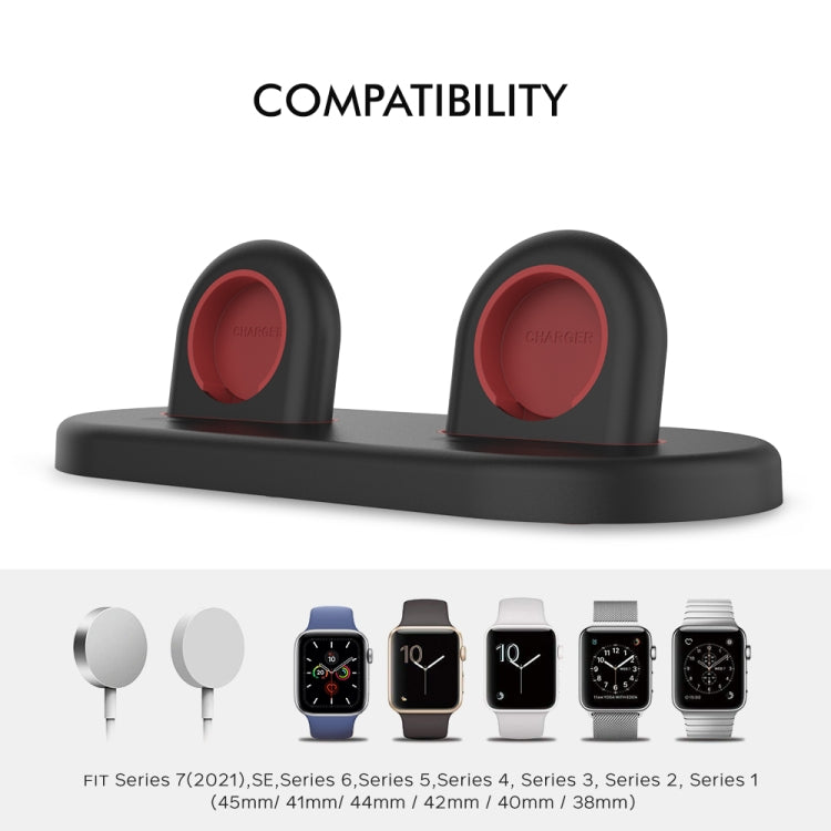 For Apple Watch / Earphone AhaStyle PT116 Universal Plastic Stand Dual Charging Storage Base