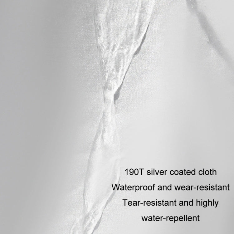 190T Silver Coated Cloth Car Rain Sun Protection Car Cover with Reflective Strip, Size: