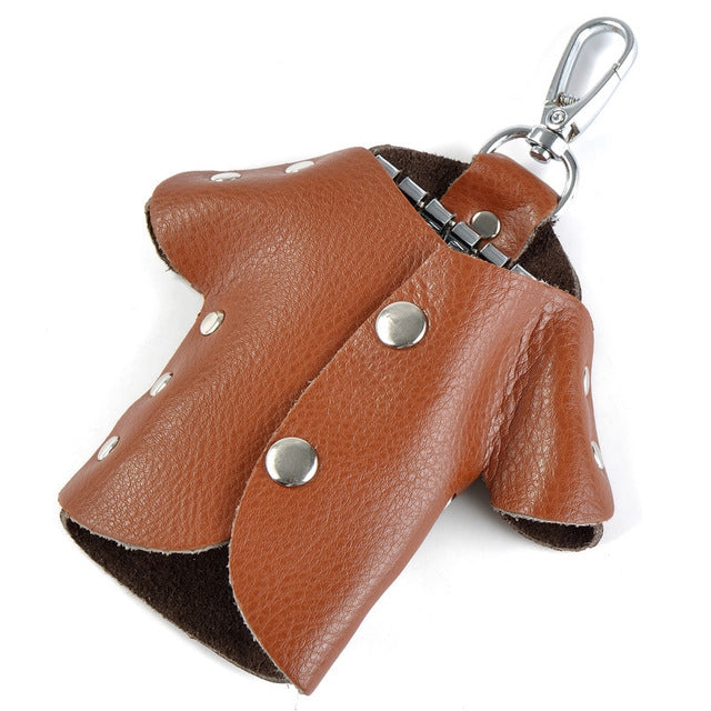 Car Key Wallet Holder Genuine Leather Unisex Key Organizer Bag