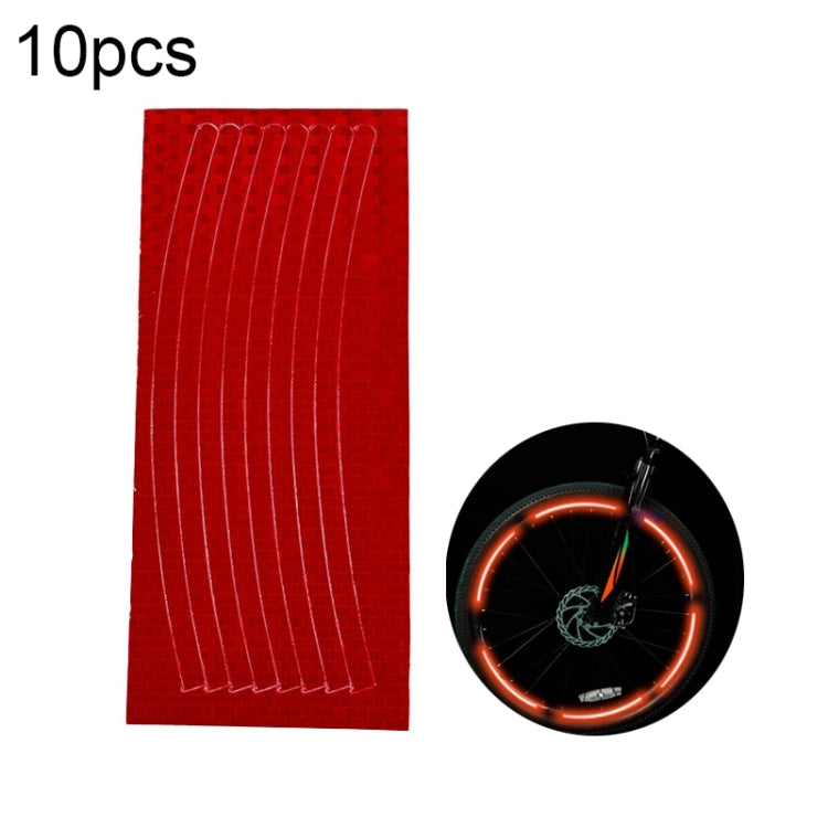 10pcs Reflective Stickers for Bicycle Rims Riding Equipment Accessories
