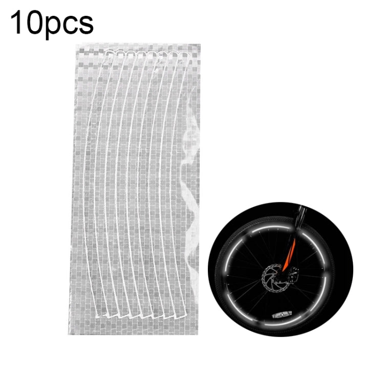 10pcs Reflective Stickers for Bicycle Rims Riding Equipment Accessories