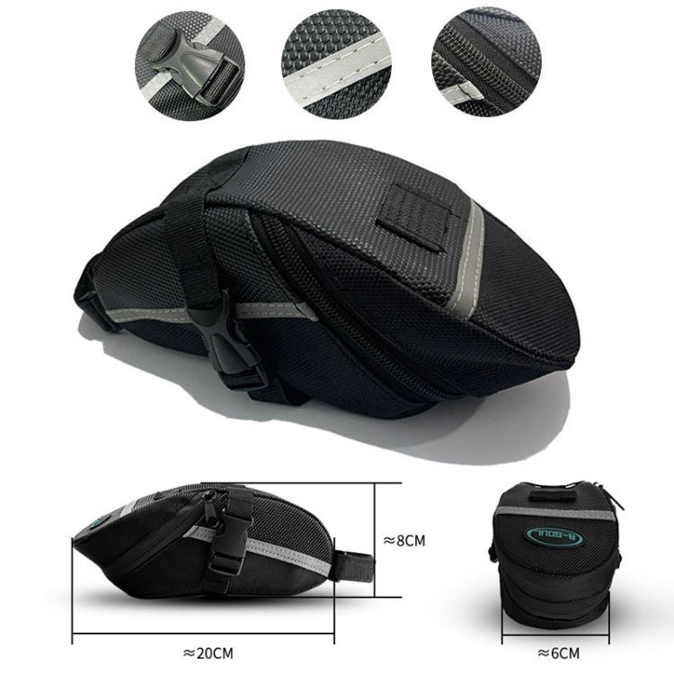 2pcs Mountain Bike Quick Release Saddle Bag Tool Bag(No Logo Black)