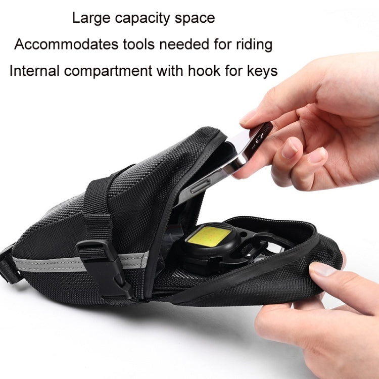 2pcs Mountain Bike Quick Release Saddle Bag Tool Bag(No Logo Black)