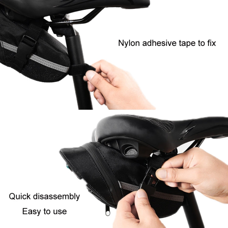 2pcs Mountain Bike Quick Release Saddle Bag Tool Bag(No Logo Black)
