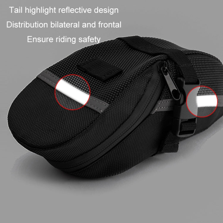 2pcs Mountain Bike Quick Release Saddle Bag Tool Bag(No Logo Black)