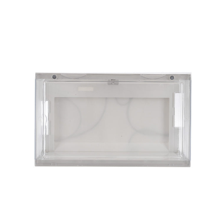 Voice-Activated Sensor With Light Transparent Shoe Box Shoe Storage Display Cabinet