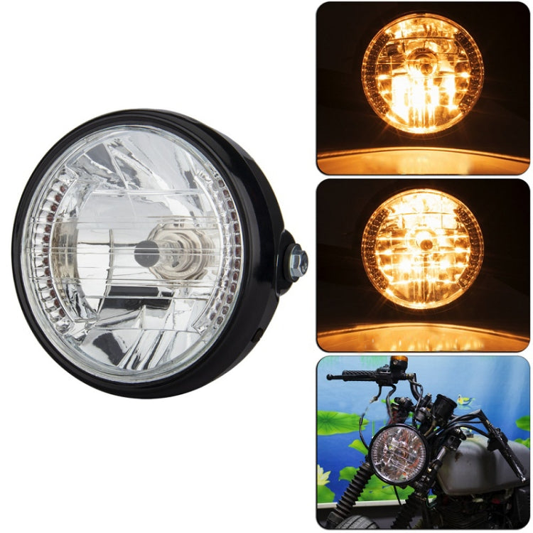 Motorcycle 7 Inch LED Headlight Angel Ring With Steering Function(No Bracket)