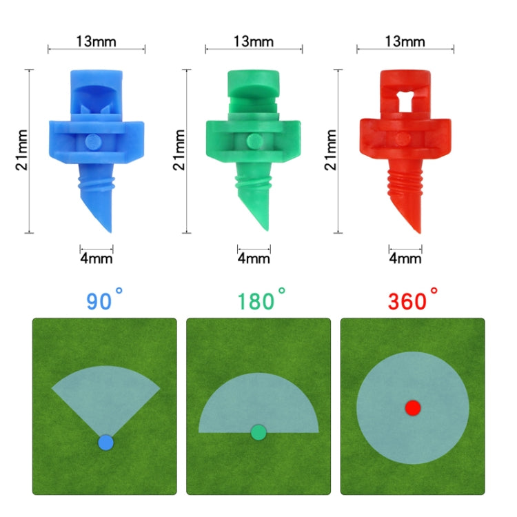 100pcs YK8510 Refraction Atomization Simple Micro-sprinkler PE Pipe Irrigation Nozzle(Color Random Delivery)