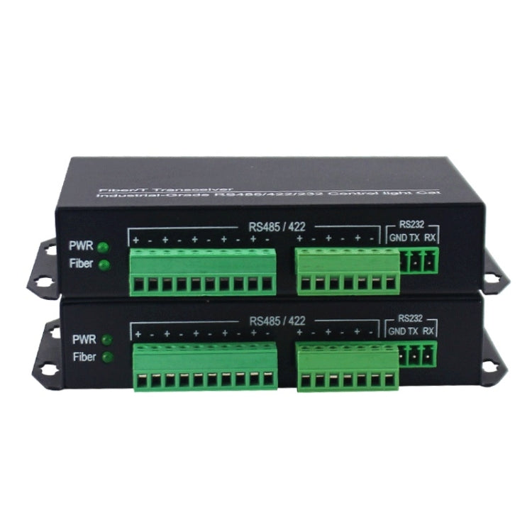 1pair YH-VD48508 SC 8-way Bidirectional Data Network Optical Transceiver Fiber Optic Transceiver(Black)