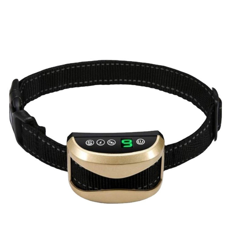 USB Rechargeable Waterproof Dog Bark Collar With Vibration And Beep(Gold)