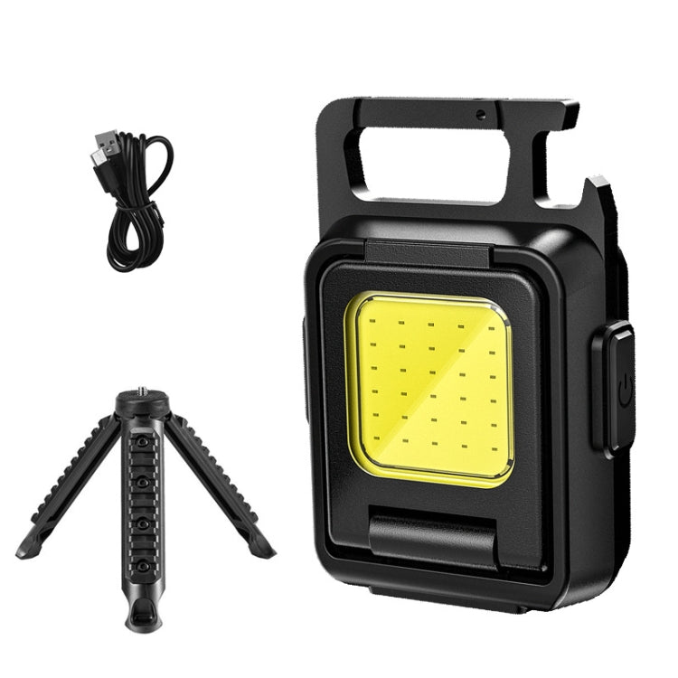 Double Sided COB Flashlight Mini Keychain Light Camping Light With