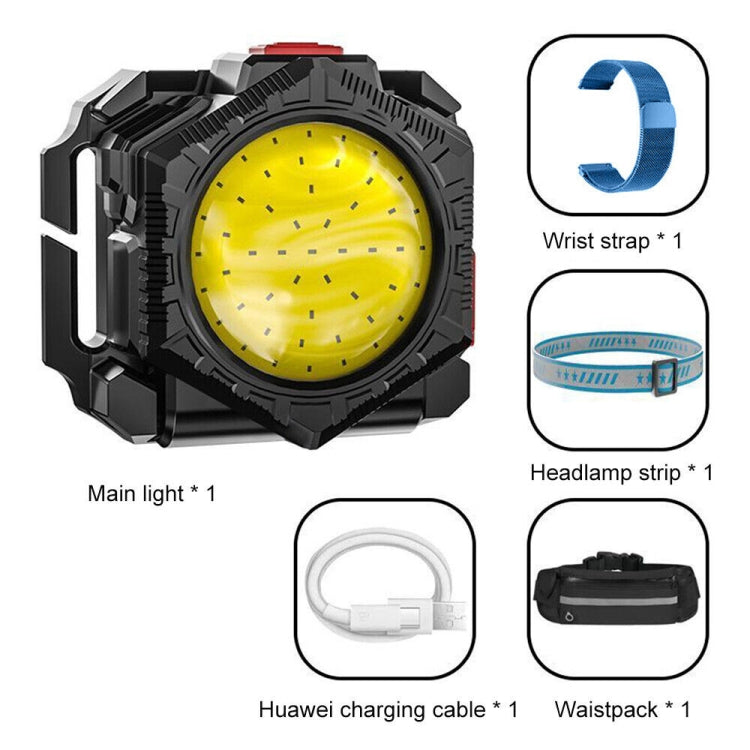 3 in 1 Mini Flashlight Wrist Light Headlight Waist Bag Light