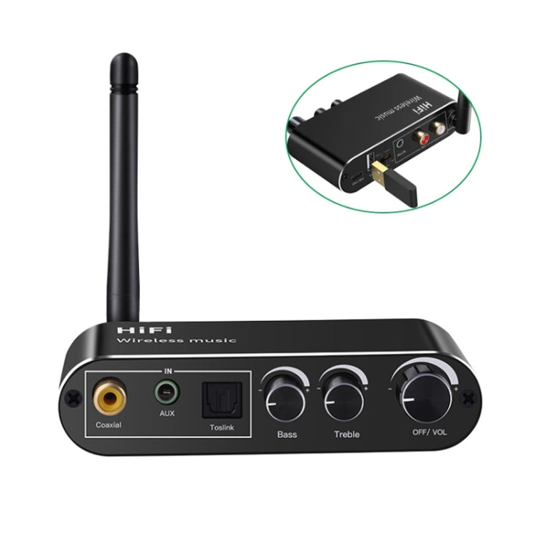 T01 Bluetooth 5.1 RCA Receiver Audio Converter Supports U Disk Remote Control