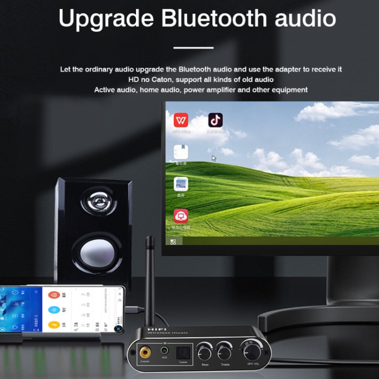 T01 Bluetooth 5.1 RCA Receiver Audio Converter Supports U Disk Remote Control