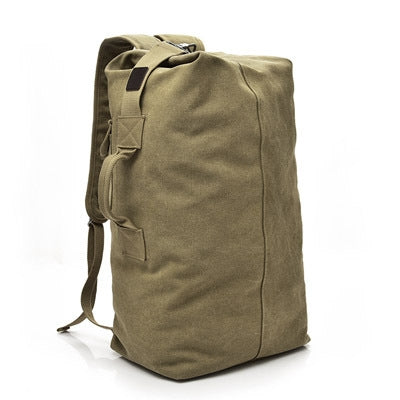FM308 Large Capacity Outdoor Travel Man Canvas Double Shoulder Backpack Student Schoolbag, Specification: