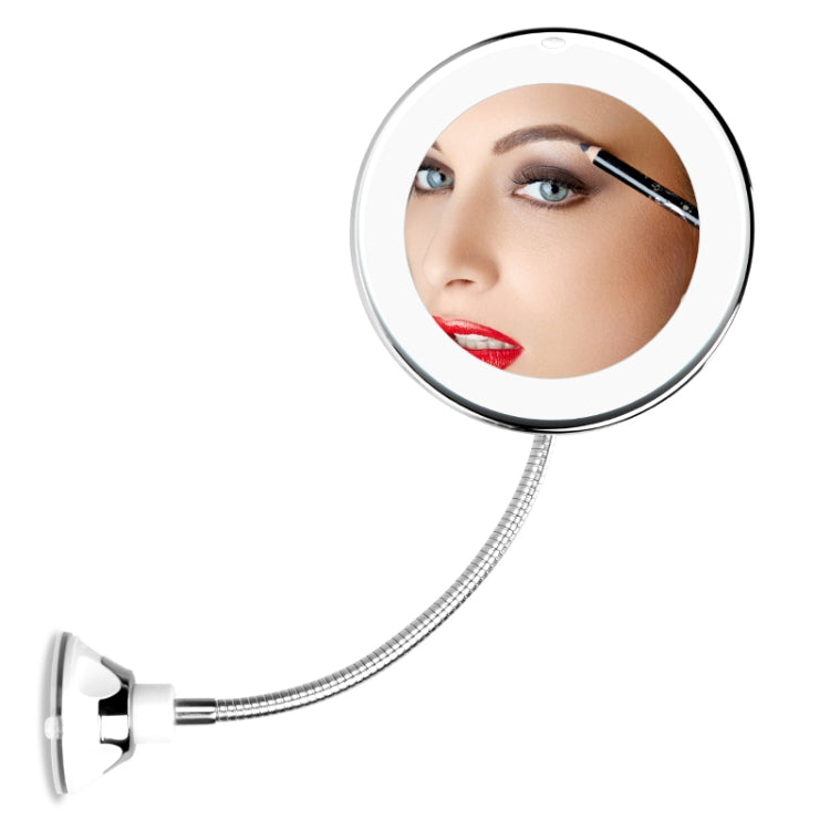 CY-080 10X Magnification Suction Cup Folding Makeup Mirror with LED Light, Style: