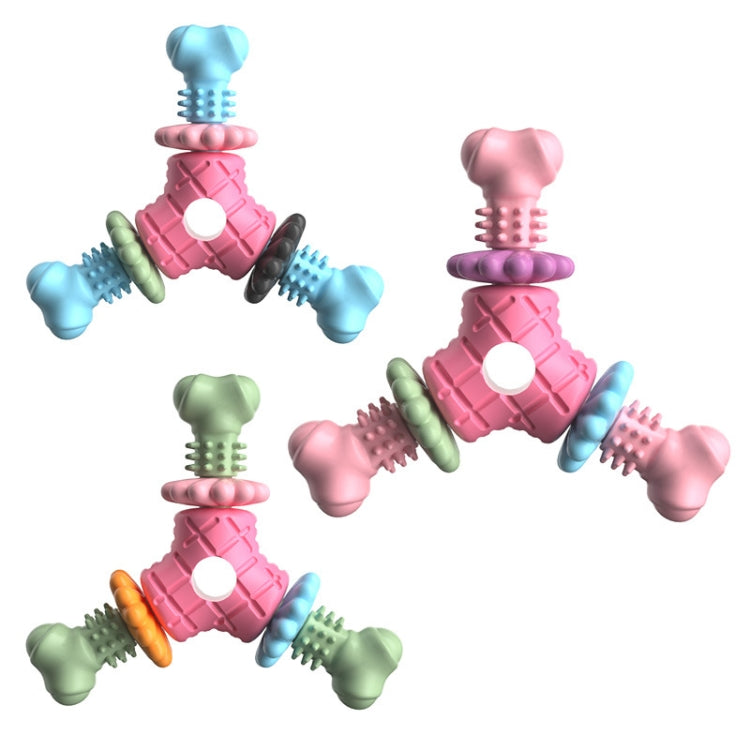 BG5053 Triangular Bone Shape Pet Chewing Toy Dog Teething Stick Random Color Delivery, Color: