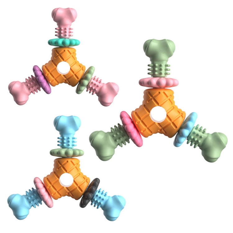 BG5053 Triangular Bone Shape Pet Chewing Toy Dog Teething Stick Random Color Delivery, Color: