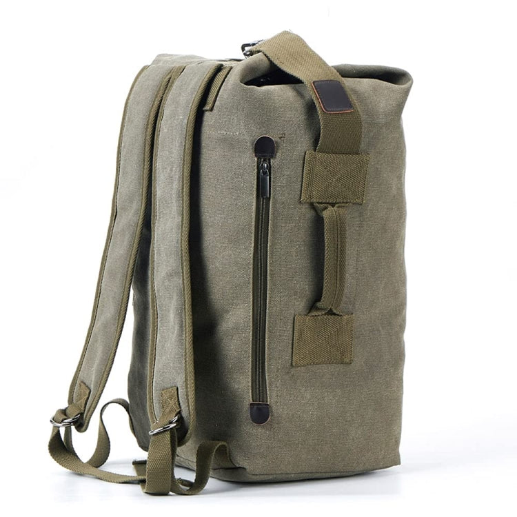 Upgrade Zipper Pockets Outdoor Travel Man Canvas Double Shoulder Backpack Student Schoolbag, Specification: