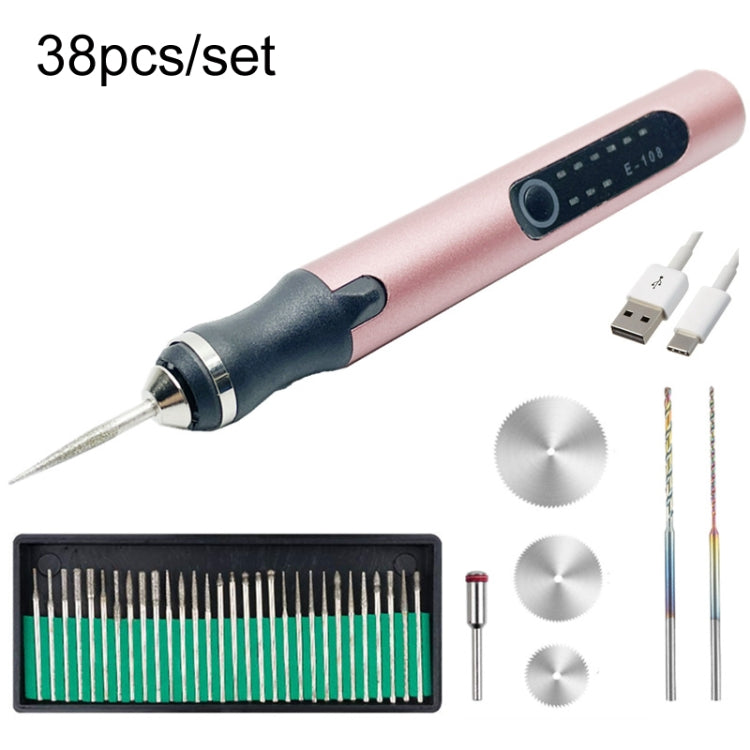 E108 38pcs/set Portable 2.35MM Chuck Mini Electric Drill Pen