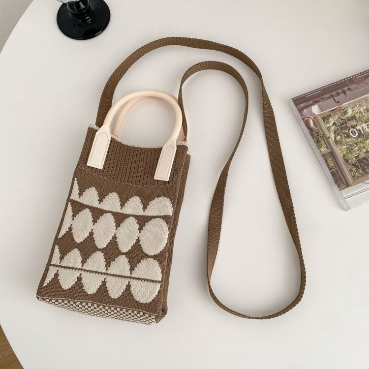 Woven Mini Single-Shoulder Phone Bag Spring Summer Cute Color Matching Handbag