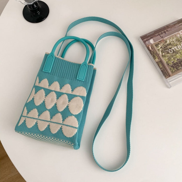 Woven Mini Single-Shoulder Phone Bag Spring Summer Cute Color Matching Handbag