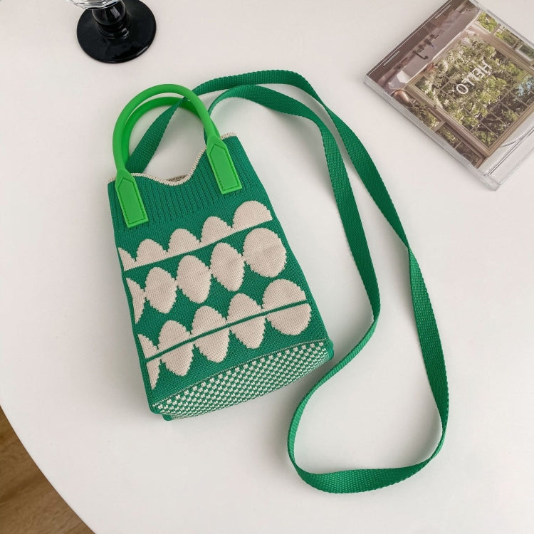 Woven Mini Single-Shoulder Phone Bag Spring Summer Cute Color Matching Handbag