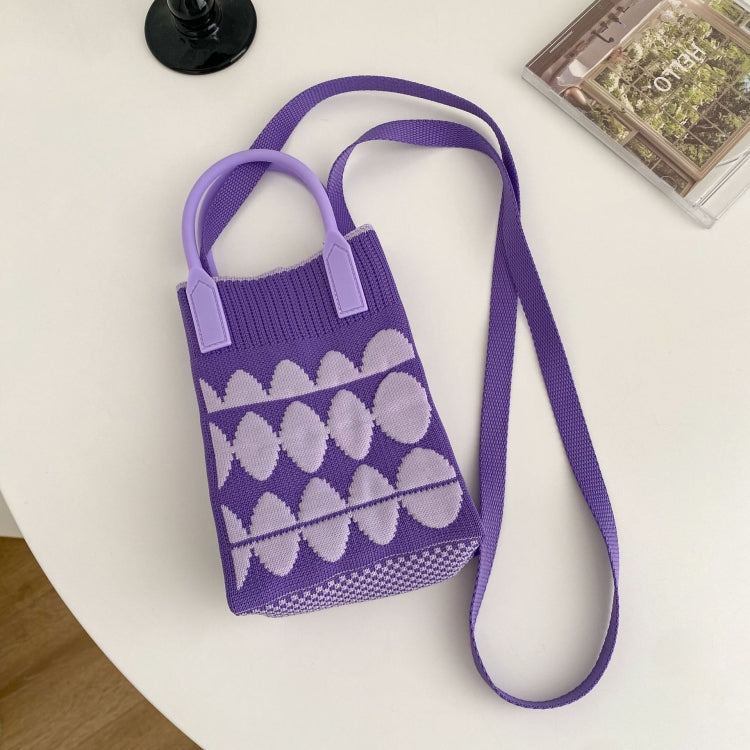 Woven Mini Single-Shoulder Phone Bag Spring Summer Cute Color Matching Handbag