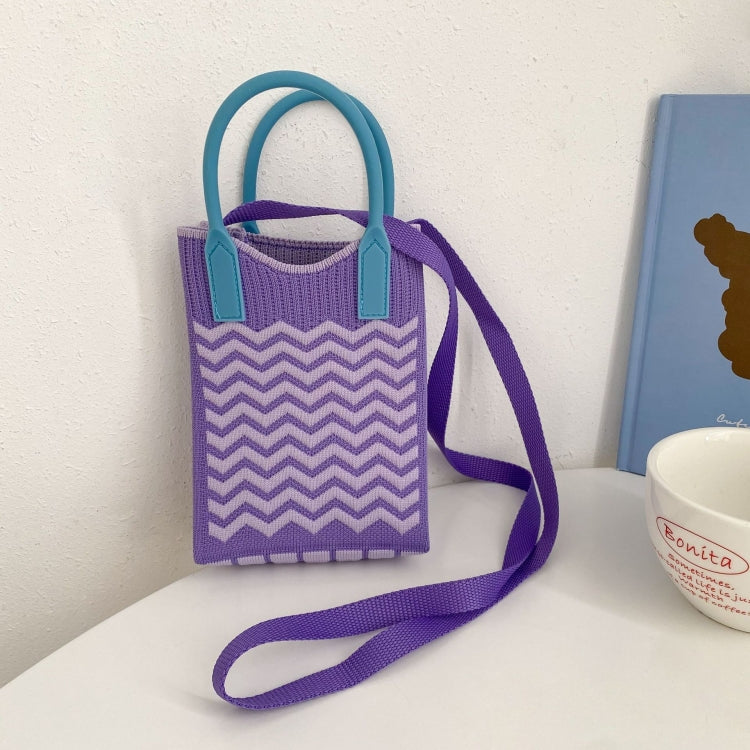Woven Mini Single-Shoulder Phone Bag Spring Summer Cute Color Matching Handbag