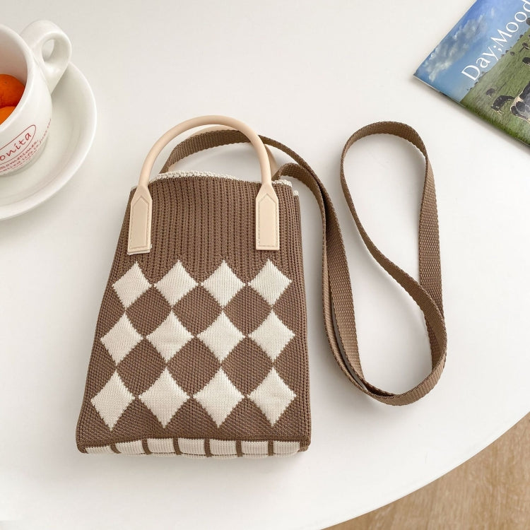 Woven Mini Single-Shoulder Phone Bag Spring Summer Cute Color Matching Handbag