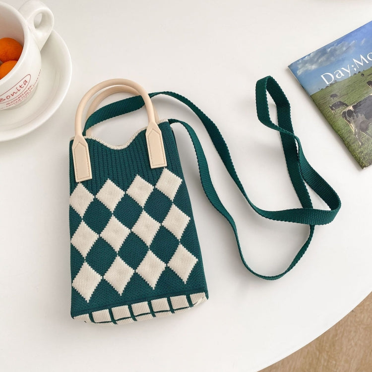 Woven Mini Single-Shoulder Phone Bag Spring Summer Cute Color Matching Handbag