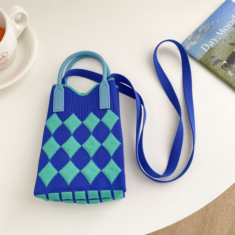 Woven Mini Single-Shoulder Phone Bag Spring Summer Cute Color Matching Handbag