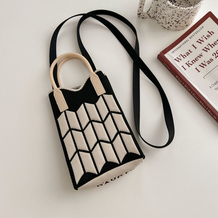 Woven Mini Single-Shoulder Phone Bag Spring Summer Cute Color Matching Handbag