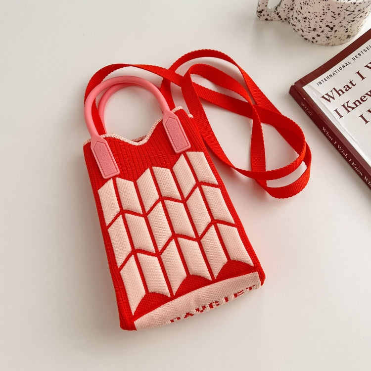 Woven Mini Single-Shoulder Phone Bag Spring Summer Cute Color Matching Handbag