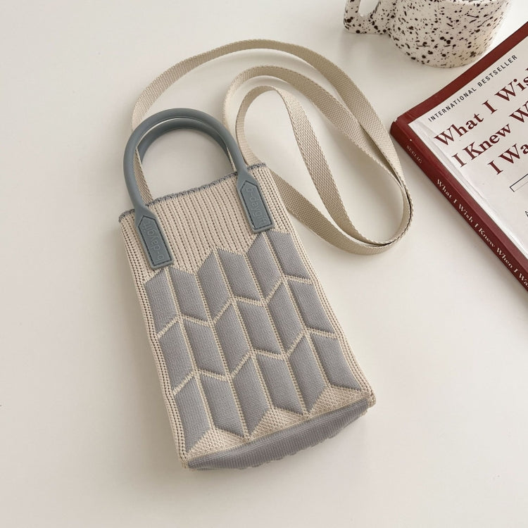 Woven Mini Single-Shoulder Phone Bag Spring Summer Cute Color Matching Handbag