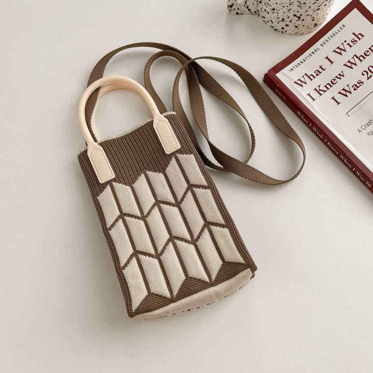 Woven Mini Single-Shoulder Phone Bag Spring Summer Cute Color Matching Handbag