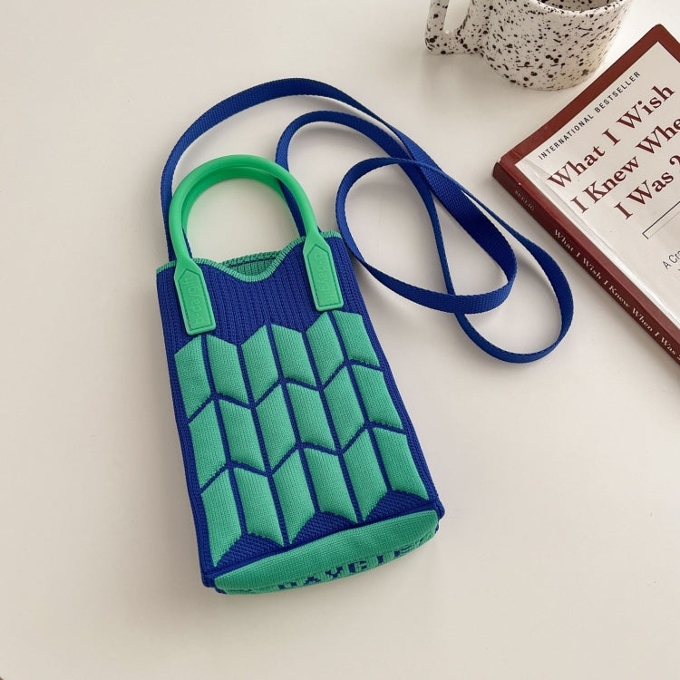 Woven Mini Single-Shoulder Phone Bag Spring Summer Cute Color Matching Handbag