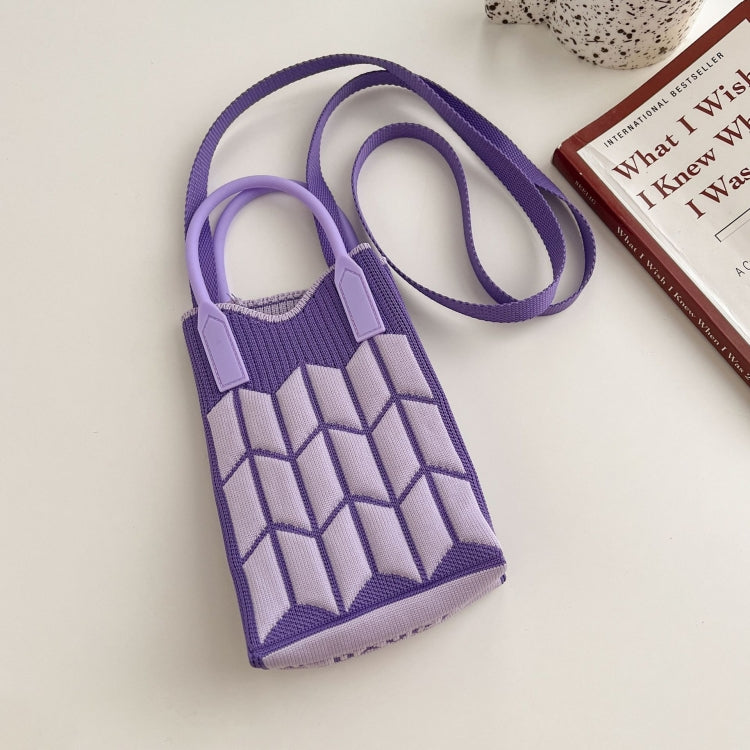 Woven Mini Single-Shoulder Phone Bag Spring Summer Cute Color Matching Handbag