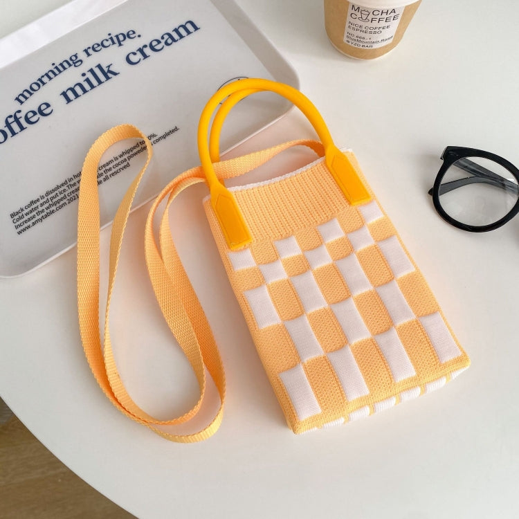 Woven Mini Single-Shoulder Phone Bag Spring Summer Cute Color Matching Handbag