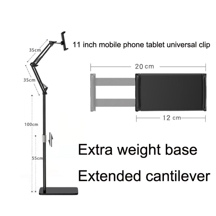 155cm Mobile Phone Tablet Live Broadcast Bedside Lifting Bracket