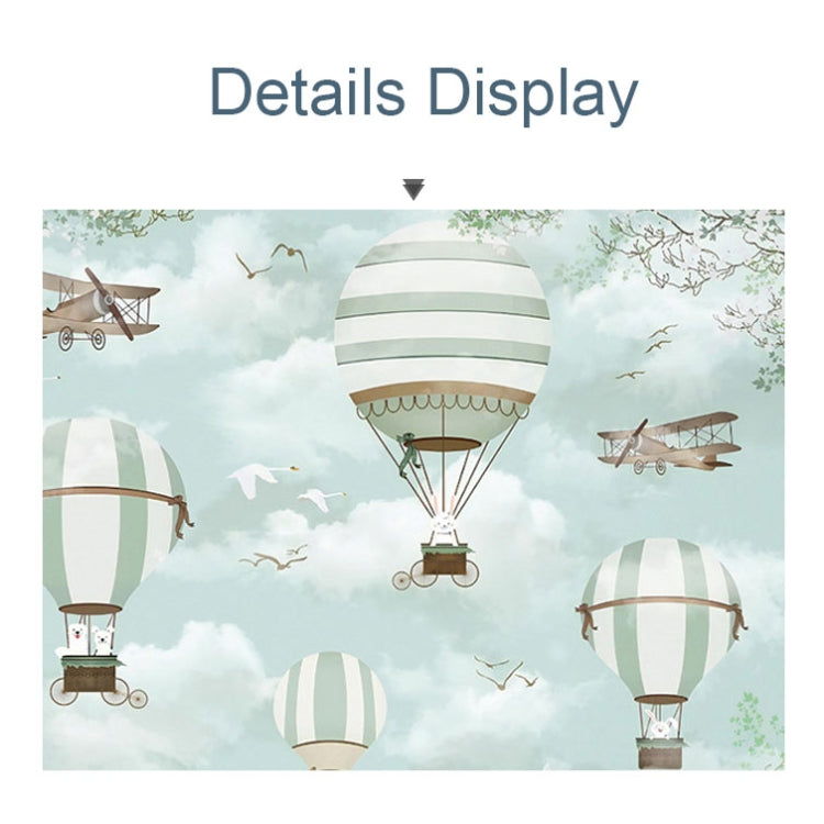 1.5m X 1m Cartoon Airplane Hot Air Balloon Theme Birthday Background Cloth Photography Decoration Backdrop