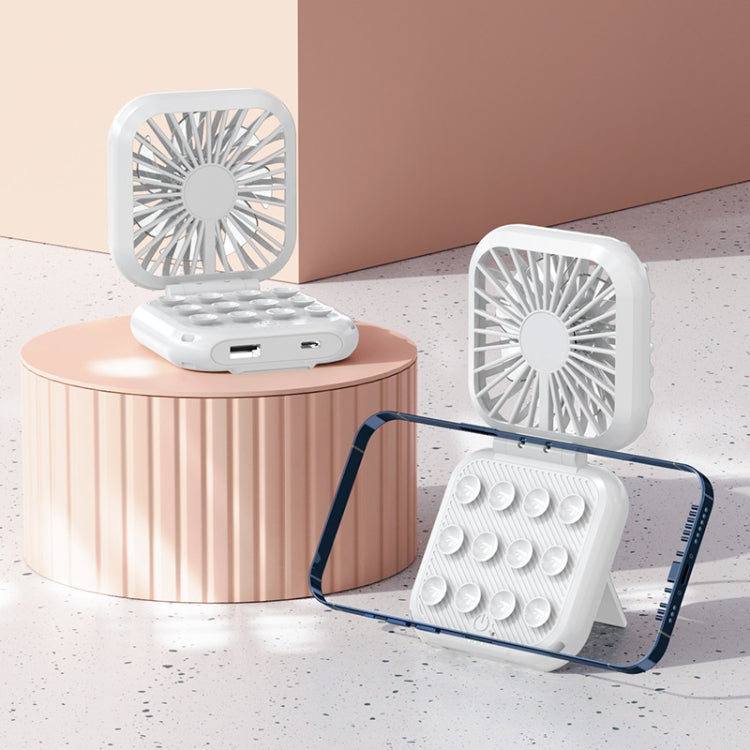 Mini Folding Neck Phone Holder Fan USB Charging Power Bank Fan