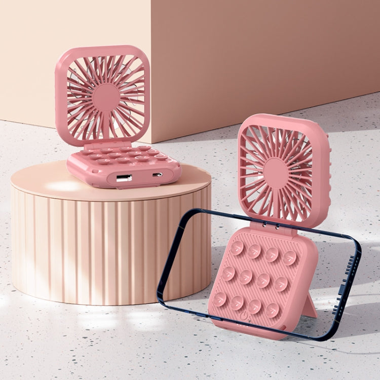 Mini Folding Neck Phone Holder Fan USB Charging Power Bank Fan