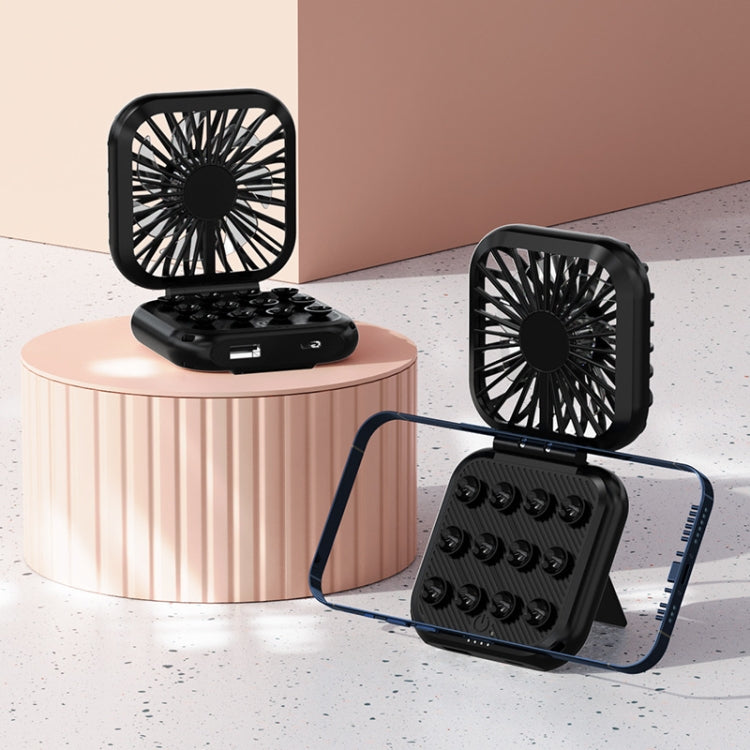 Mini Folding Neck Phone Holder Fan USB Charging Power Bank Fan