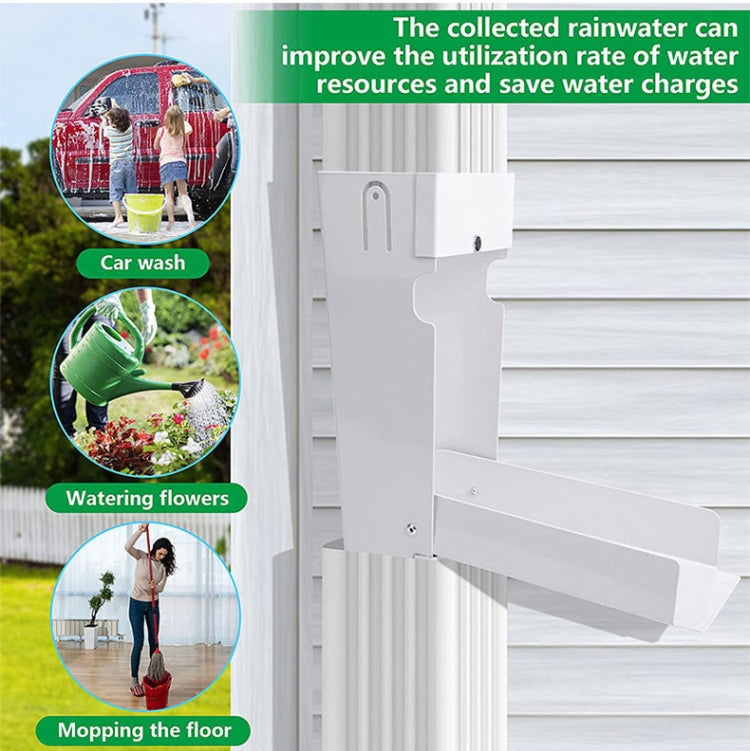 Rain Collector Fits 3x4 Inch Standard Downspouts Garden Watering System