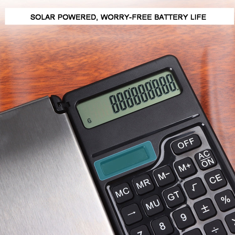 0.1g/1kg Kitchen Digital Scale Pocket Scale With Solar Calculator(Black)