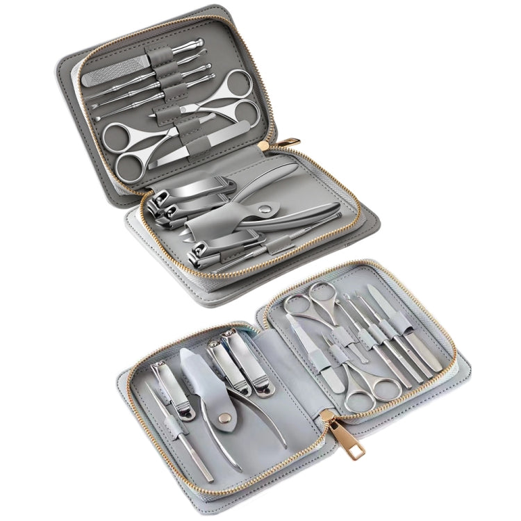 12 in 1 Stainless Steel Nail Trimming and Polishing Tool Set, Style: