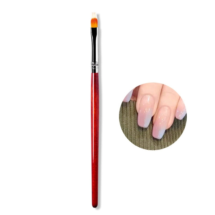 5pcs Nail Pen Wooden Pole Tool Gradient Dyeing Pen Multi-Line Hooking Tool(No.14 Sweeping Pen)