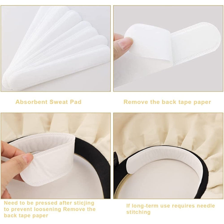 100pcs Disposable Hat Brim Stickers Shirt Collar Anti-dirty Sweat-absorbing Stickers