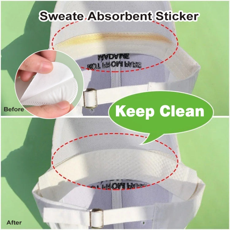 100pcs Disposable Hat Brim Stickers Shirt Collar Anti-dirty Sweat-absorbing Stickers